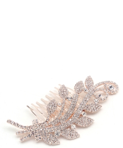 Rhinestone Hair Comb HM300118 ROSEGOLD CL